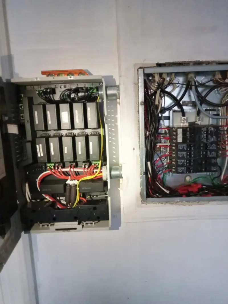 Electrical panel upgrade completed for Security Camera Wiring in Piney